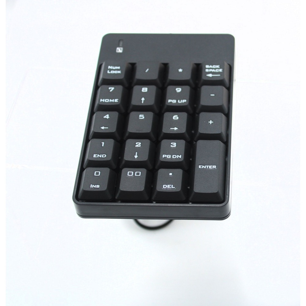 Wired Numerical Keypad SK-051 USB 18 Keys Slim Numeric Pad for Laptop PC Black